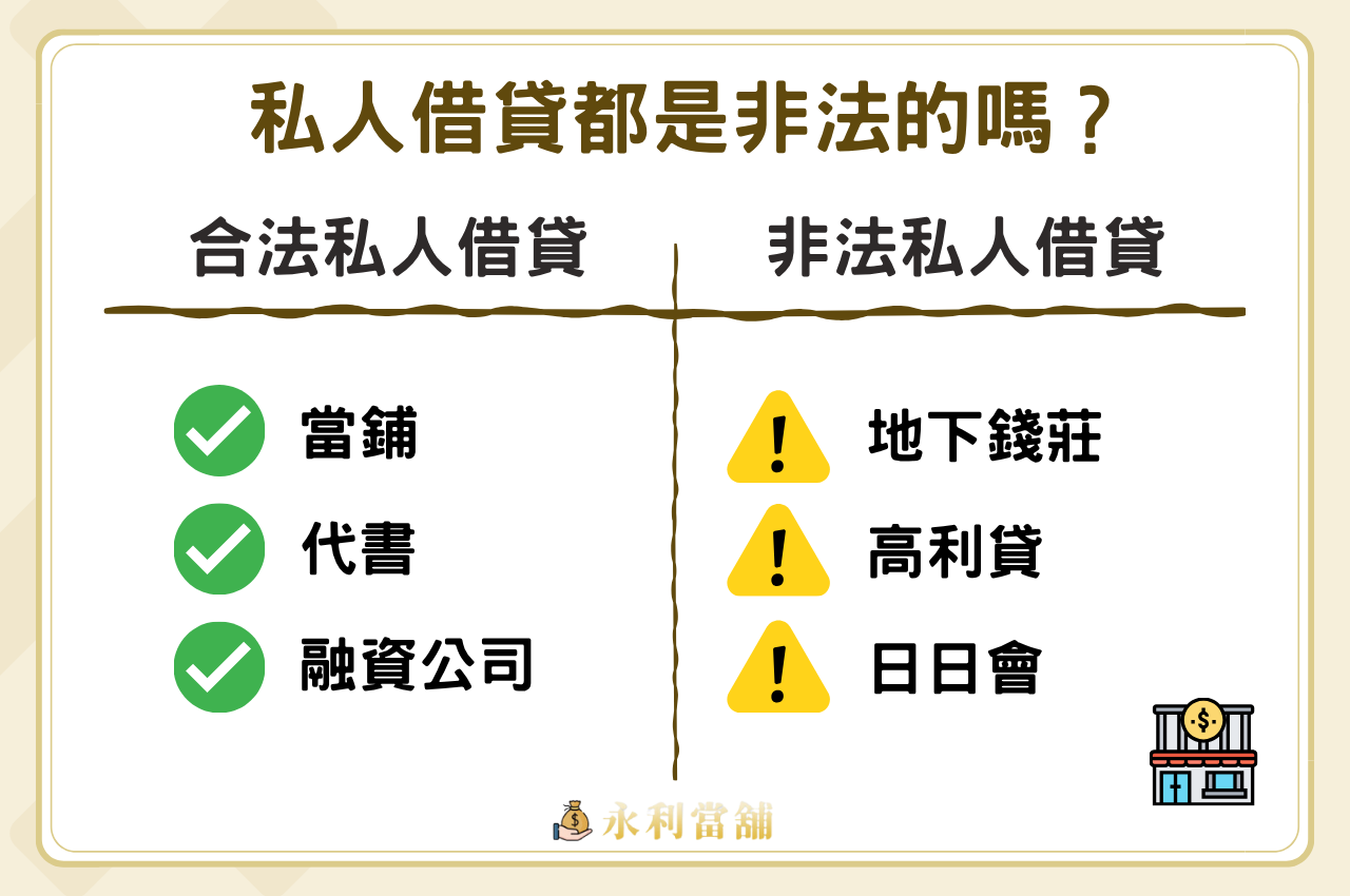 私人借貸一定都是非法的嗎？